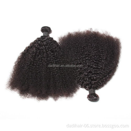 wholesale 7A 8A 9A Grade Large Stock Brazilian Virgin Human Hair Weave Bundles Afro Kinky Curly Hair in xuchang factory